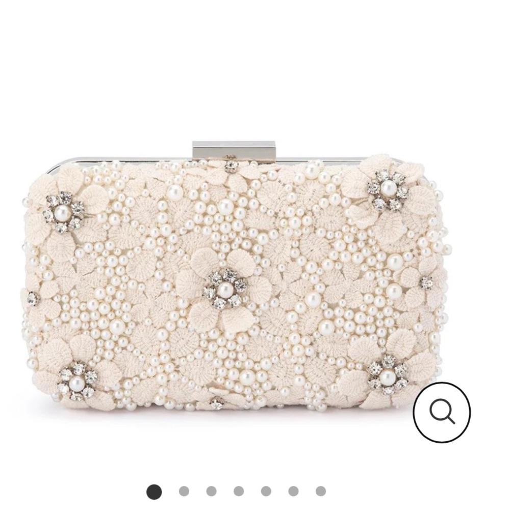 White pearl clutch